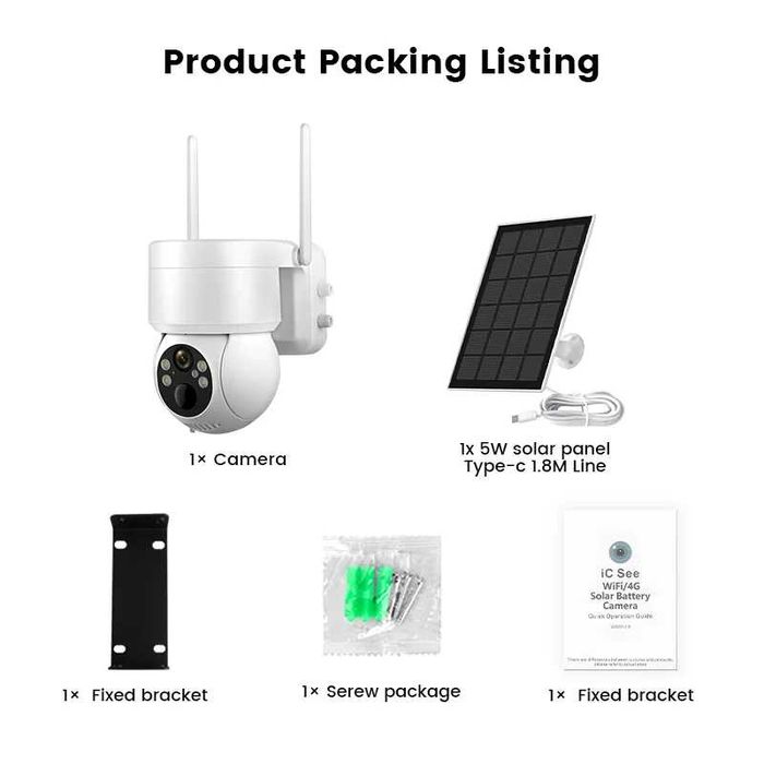 Câmara Vídeo Vigilância Solar/Bateria CCTV 100% Sem Fios WiFI (NOVO)