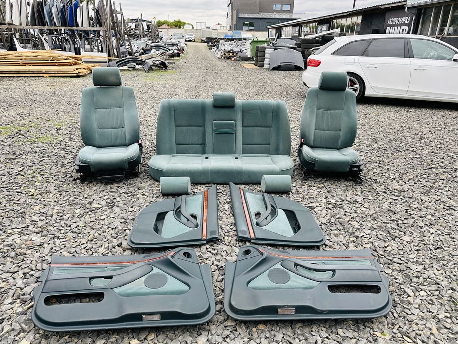 BMW E39 Седан Салон Зелений Велюр е39 сидіння диван зелений салончик