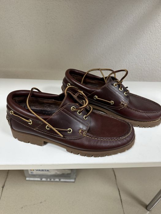 Чоловічі топсайдери Clarks, натур шкіра, коричневі