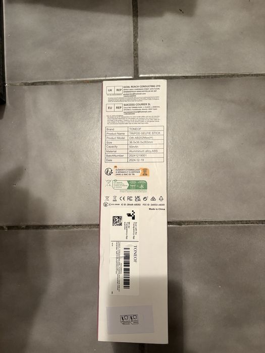 Selfie stick TONEOF AB202 max czarny, pilot, 152CM
