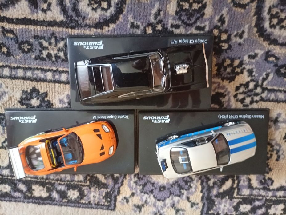 Sprzedam 3 modele samochodów z serii Fast & Furious.