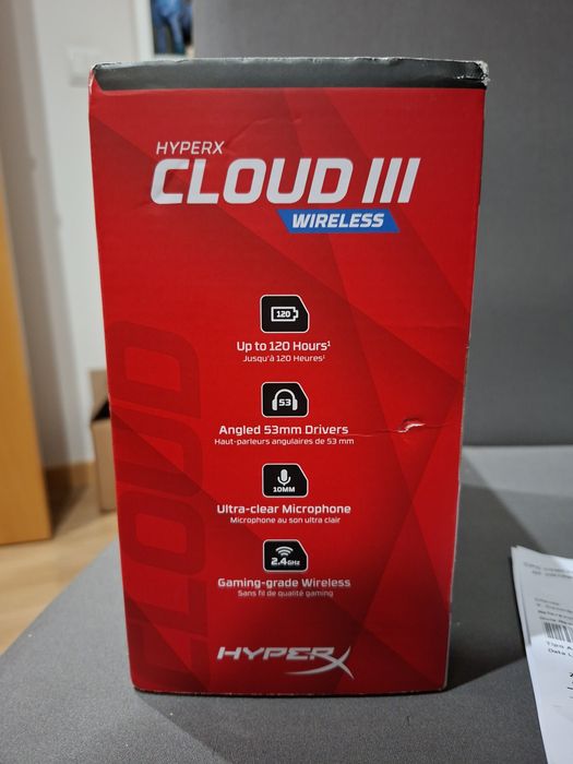 HyperX Cloud 3 Wireless - Selado C/ 1 ano de garantia