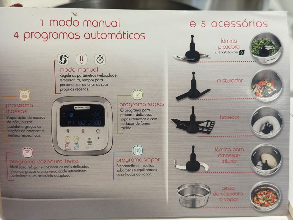Robot de cozinha Moulinex i-Companion + Acessórios Extra | Excelente Estado