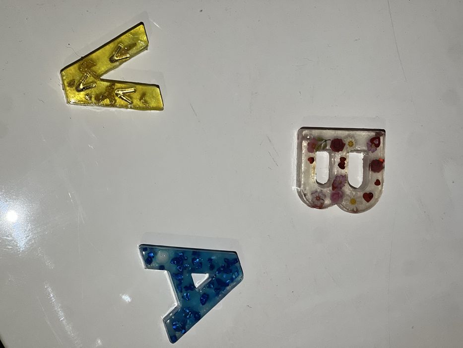 Porta chaves com inciais letras