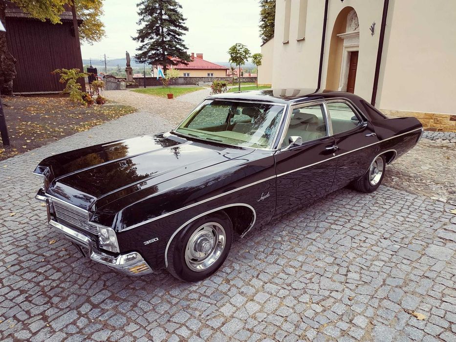 Impala Supernatural czarna klasyk do ślubu auto samochód ślub wesele Klimatyzacja