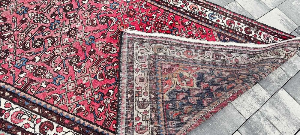 Hamadan dywan wełniany tkany ręcznie 276 x112 cm wełna perski