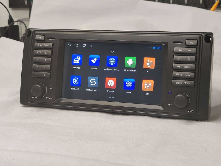 Rádio BMW E39 Android 13 WiFi GPS Novo com Garantia 2GB RAM