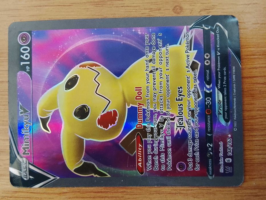 Cartas Pokémon , vendo cartas para colecionadores. Cartas 148/163 . Rara . Mimikyu V