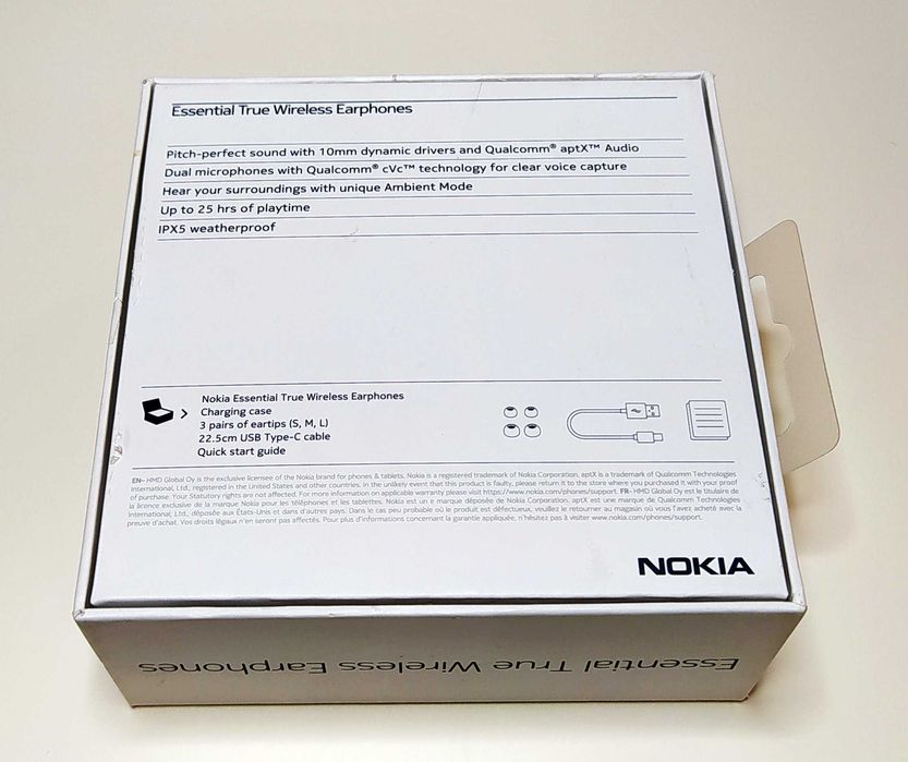 Słuchawki Nokia E3500 Qualcomm Clear Voice Capture aptX BT 5.0 IPX5