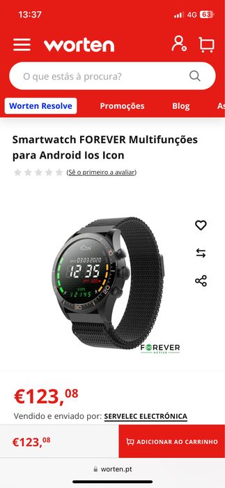 Smartwatch forever icon