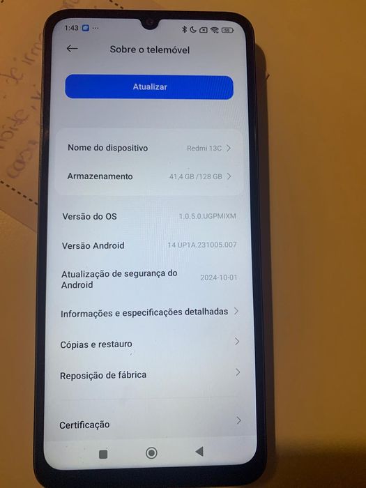 Redmi 13C 128gb tambem posso dar a troca se me agradar