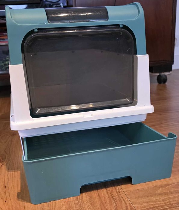 Caixa de Areia para Gatos Médios. Fechada com Gaveta de Limpeza