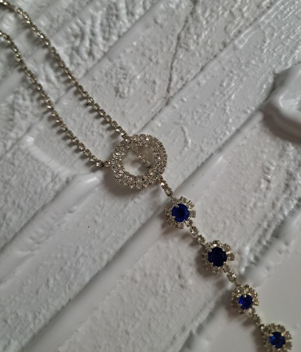 Naszyjnik kolia z szafirem