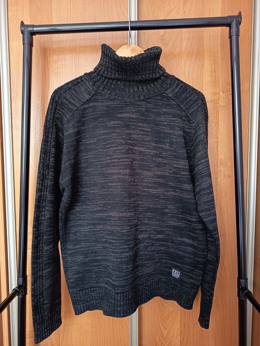 Golf sweter męski ciepły gruby