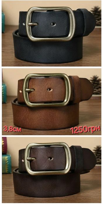 Ремінь шкіряний чоловічий Ремень кожаный мужской Пояс Пасок