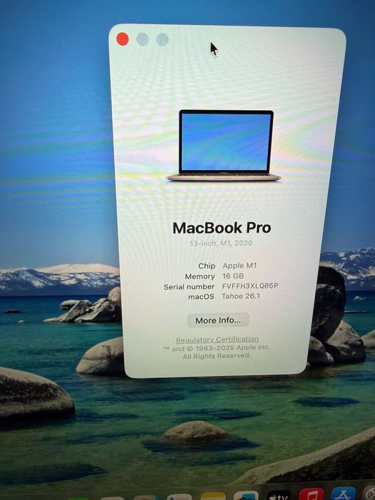 MacBook Pro 13” 2020 – M1 / 16 GB RAM / 512 GB SSD