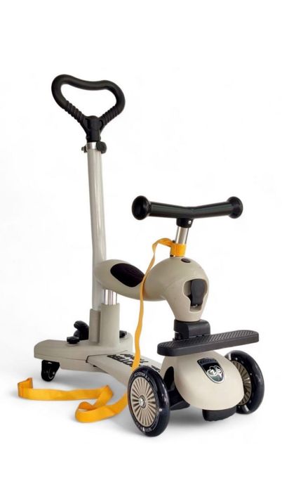 Дитячий самокат з сидінням та батьківською ручкою 3 в 1