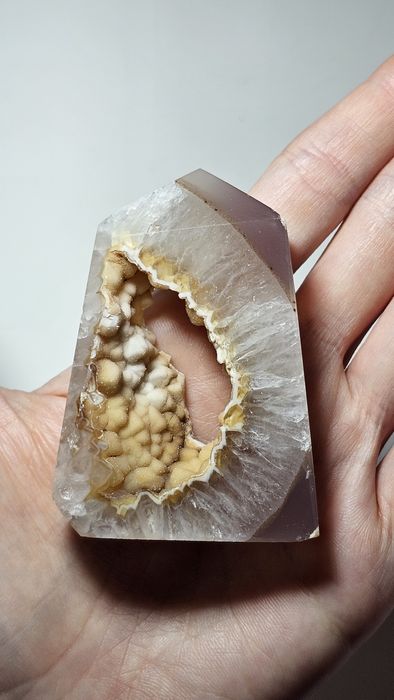 Agat geoda druza kamień naturalny kryształ