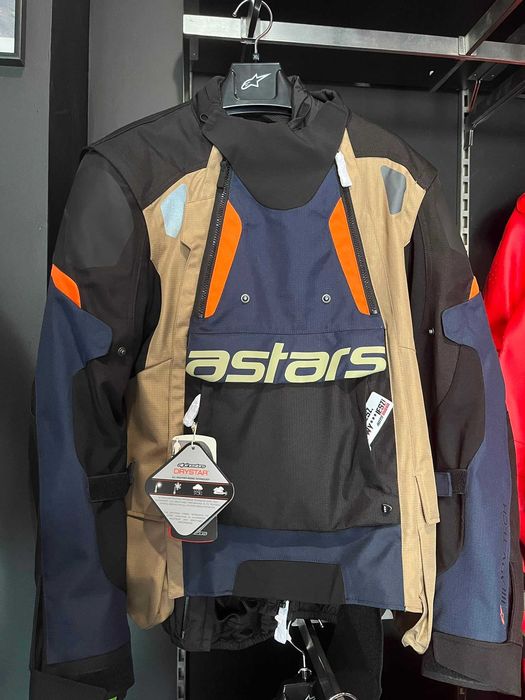 Kurtka Tekstylna Alpinestars HALO DRYSTAR DARK Blue/Dark Khaki/Flame Ora !Pytaj o dostępność!