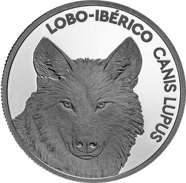 Moeda 5 Euros Lobo Ibérico 2019 Prata Proof