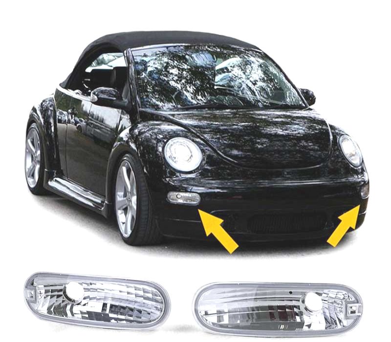PISCAS FRONTAIS VOLKSWAGEN VW NEW BEETLE 98-06 CROMADO