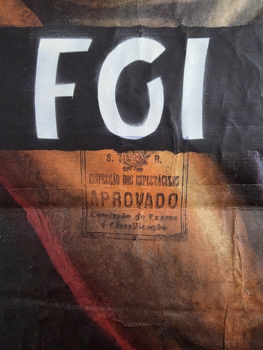 Cartaz de cinema 1957 com carimbo da direcção geral dos espectáculos