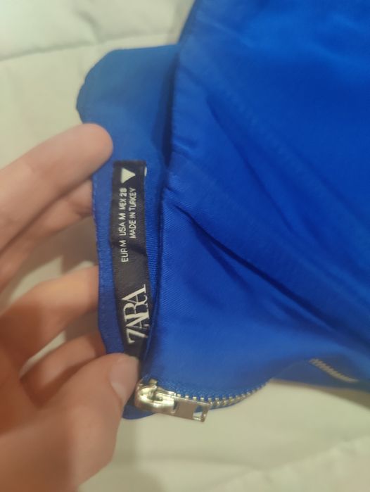 Top/corset azul da Zara