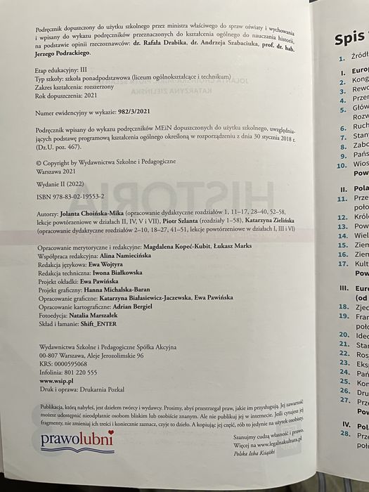 Historia 3 podręcznik liceum, technikum, zakres rozszerzony WSiP
