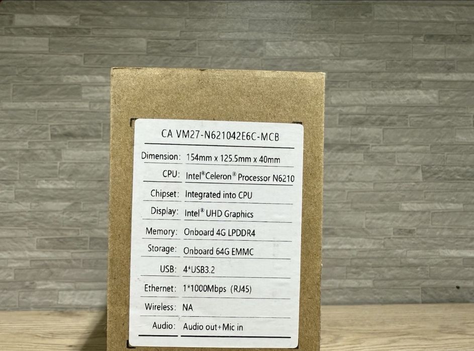 Міні-ПК Giada з Wi-Fi | Intel Celeron N6210 | 4GB RAM | 64GB eMMC