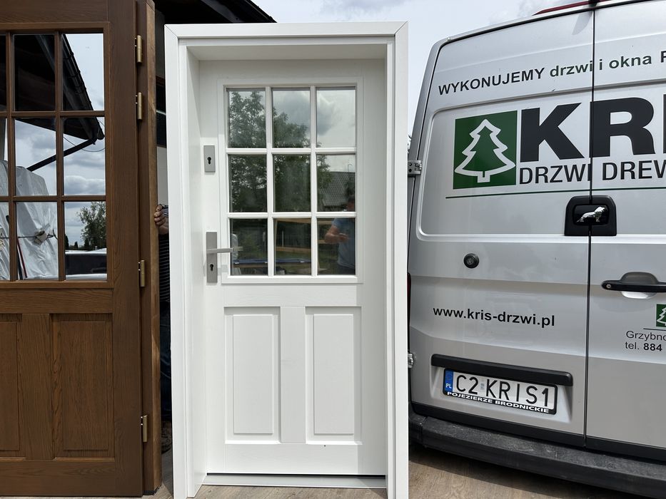 Drzwi wejsciowe zewnętrzne drewniane Amerykańskie Montaż Cała Polska