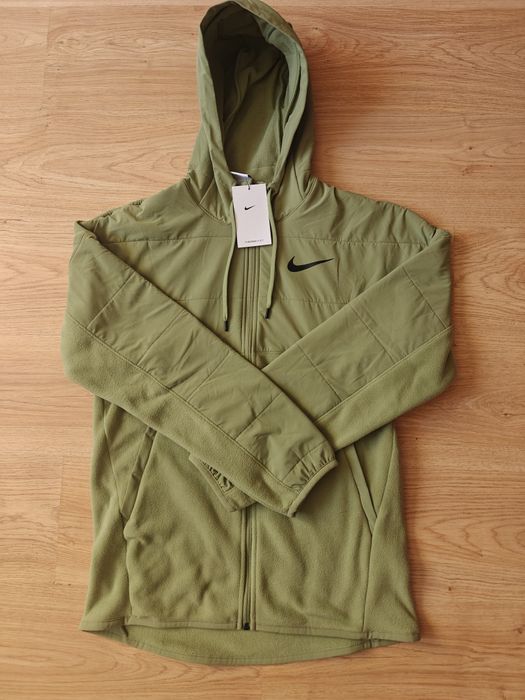 Nowa męska bluza treningowa Nike Therma-FIT oliwkowa rozmiar S