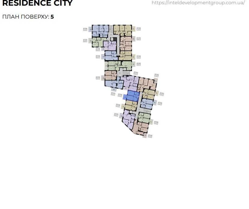 Продаж 1-кімнатної квартири в ЖК Residence City | 43,96 м² | 5 поверх