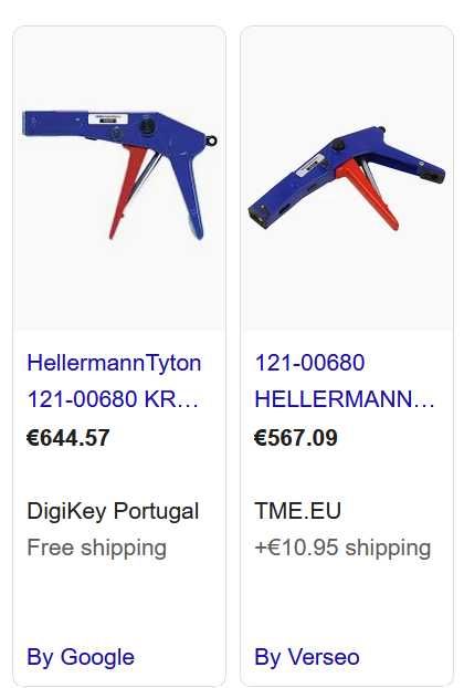 Pistola de cintar abraçadeiras plásticas Hellermann Tyton
