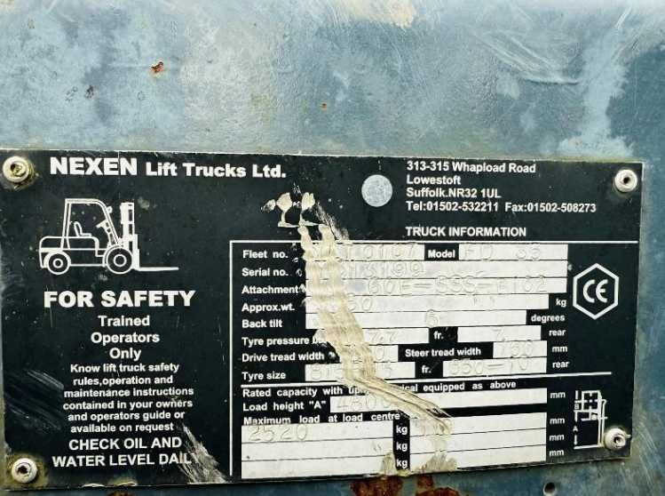 Погрузчик вилочний навантажувач NEXEN FD35 3,5 тони 5 метрів 2010 РІК