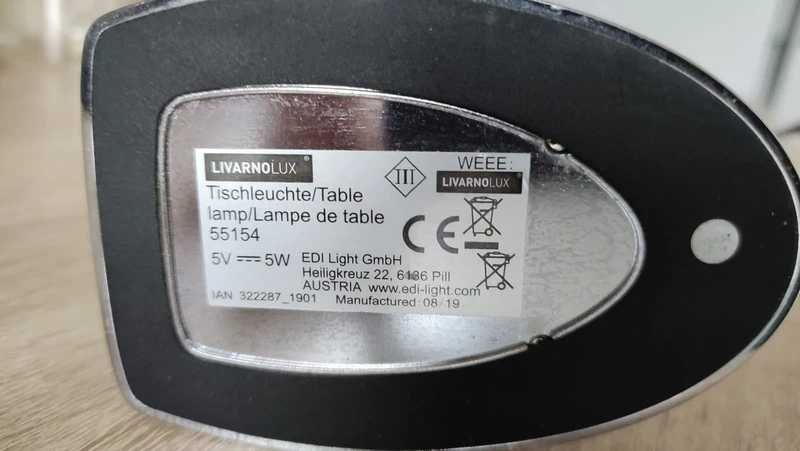 Lampka lampa LED 7W z wyświetlaczem Zegar Data Budzik Temperatura
