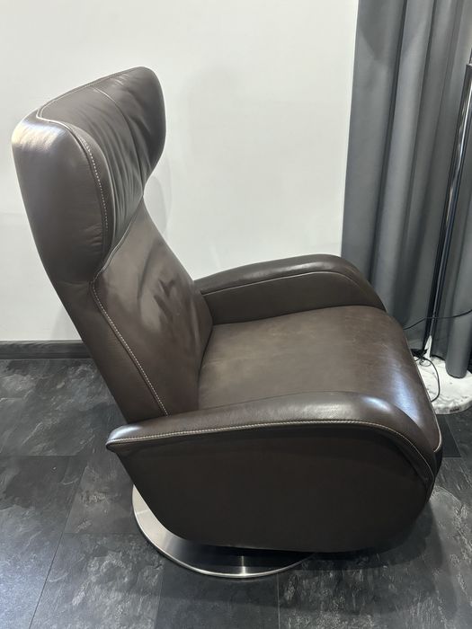 Fotel Koinor rozkładany obracany skóra naturalna okazja