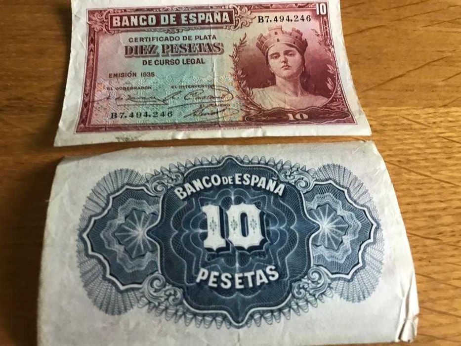 17 Notas de vários valores de pesetas