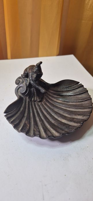 Zabytkowa przedwojenna mydelniczka brąz E. G. ZIMMERMANN Hanau XIX w.