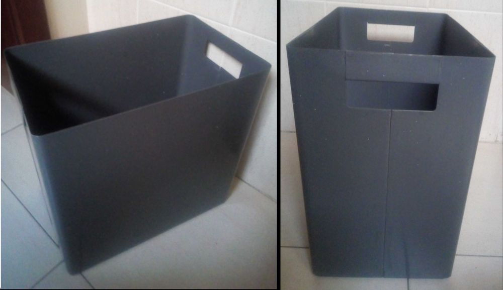 7Papeleiras (cestos p/ papéis/lixo) metálicas lacadas, a 25% do preço