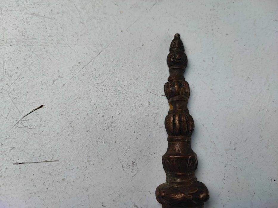 Przedwojenna mosiężna kolumna,pilaster,aplikacja