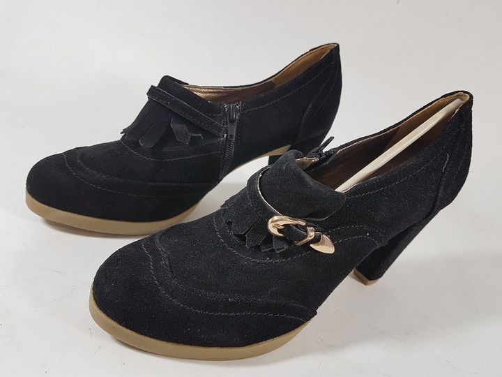 PIER ONE botki damskie czarne 100 % SKÓRA ROZ 41