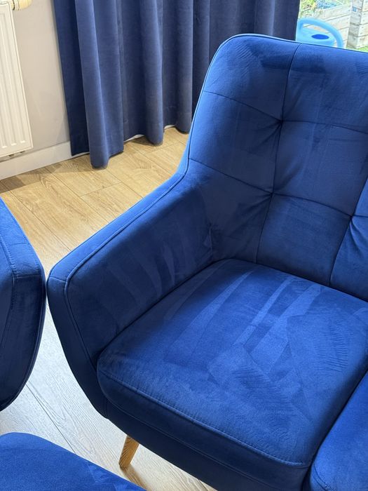 Komplet wypoczynkowy Scandi Agata meble sofa trójka, dwójka, podnóżek