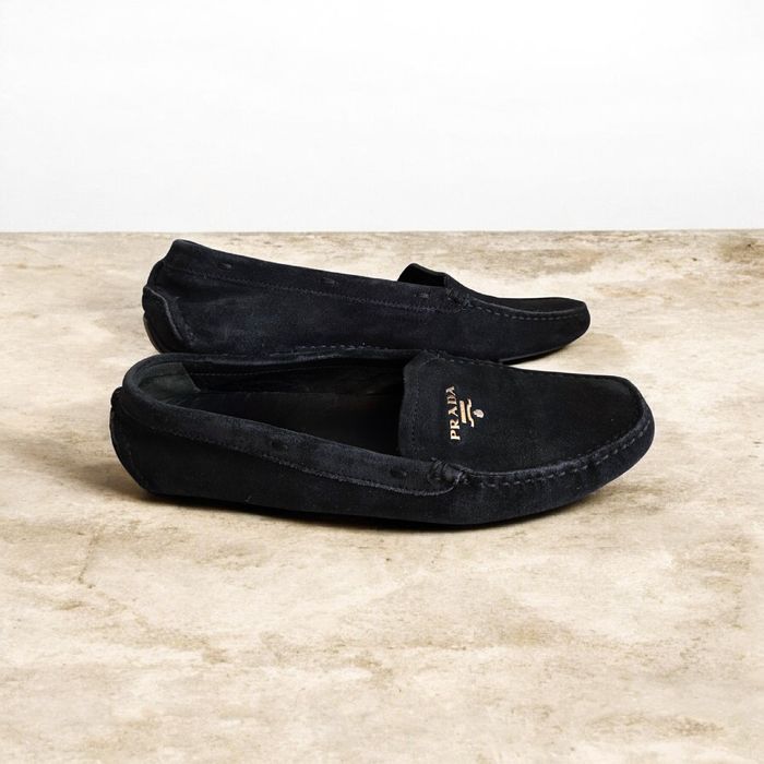 Замшевые мокасины,лоферы "Prada"