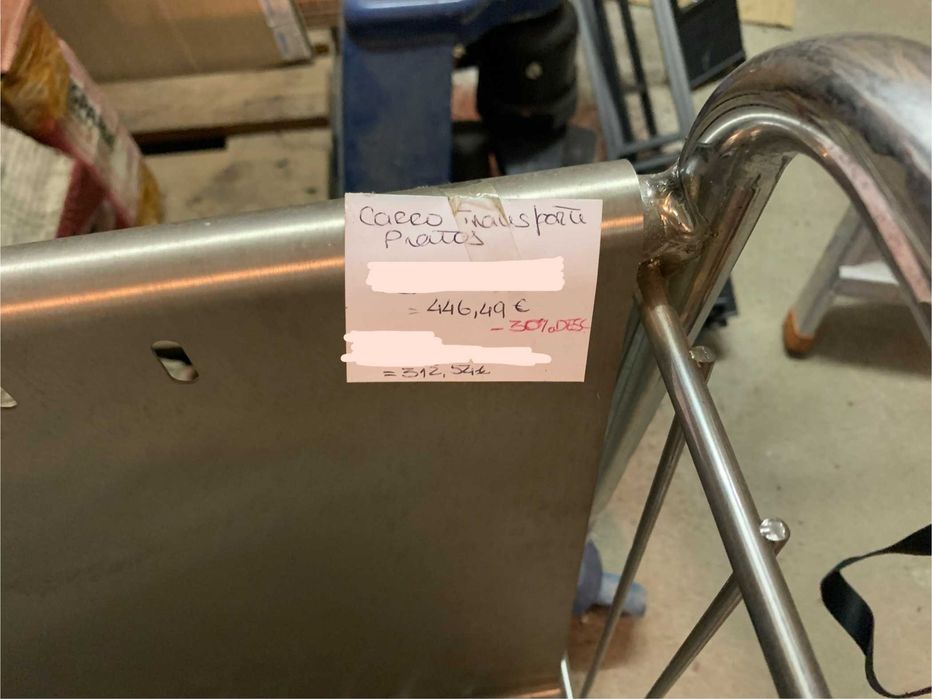 Carrinho para 150 pratos em aço inoxidável