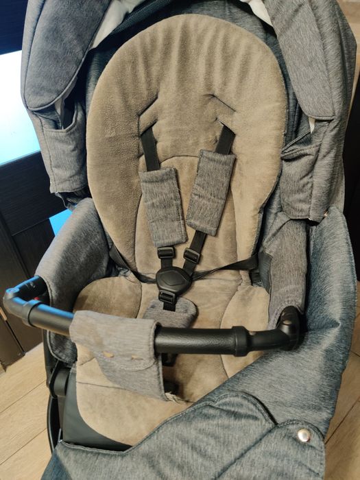 Коляска Adamex Luciano Jeans 2 в 1 сіра