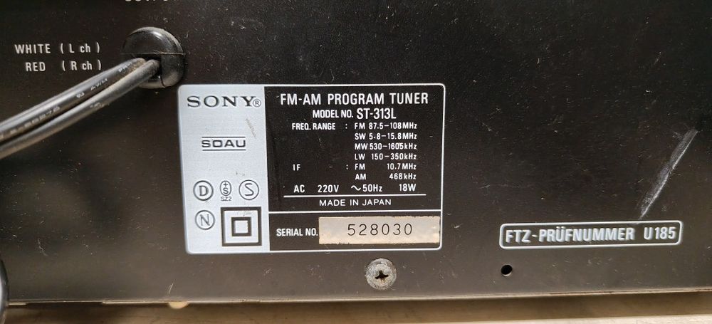 Tuner SONY ST-313L. Vintage