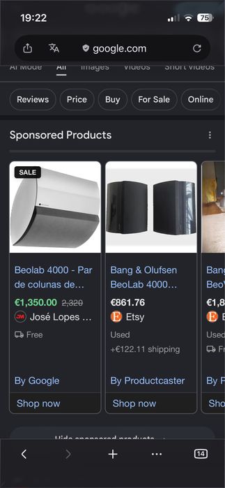 Colunas Bang & Olufsen (B&O) BeoLab 4000 Speakers