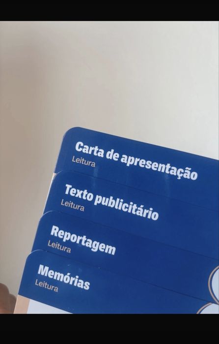 cartões de revisão português 9° ano