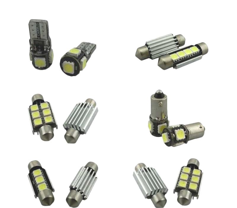 KIT COMPLETO DE 7 LAMPADAS LED INTERIOR PARA RENAULT CLIO IV MK4 GRANDTOUR 13-17