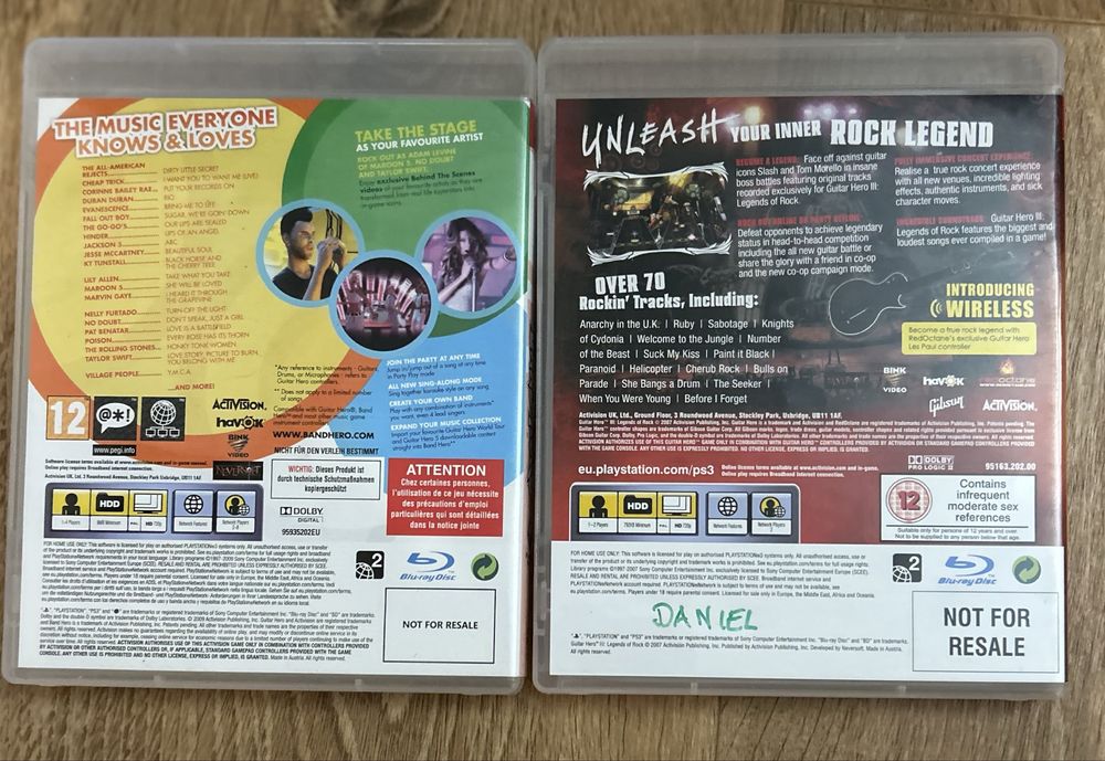 2 jogos  de música para PS3